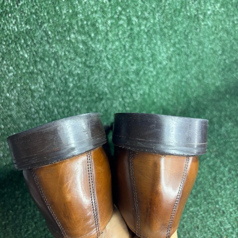 Bostonian Leather 2POD‎ Comfort Apron Toe Derby Dress Shoes Brown Mens Size 13M